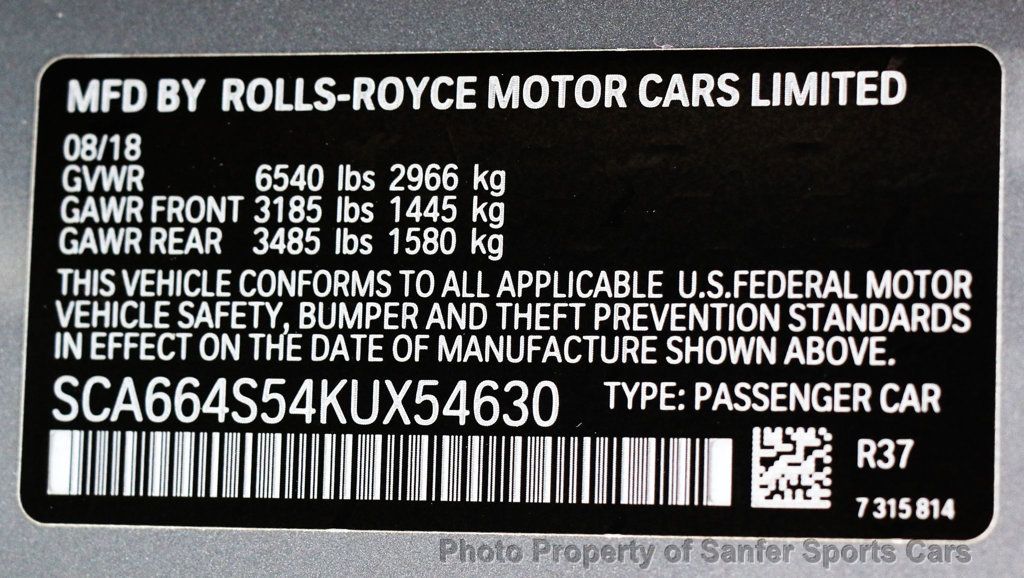 2019 Rolls-Royce Ghost Sedan - 22388415 - 58