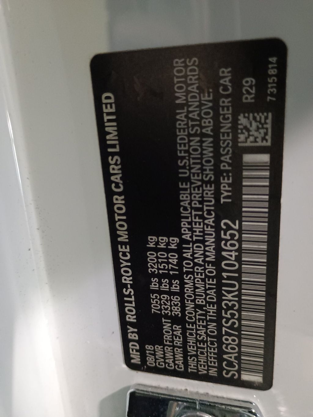 2019 Rolls-Royce Phantom Sedan 1 Owner Clean Autocheck Florida Car - 23002043 - 20