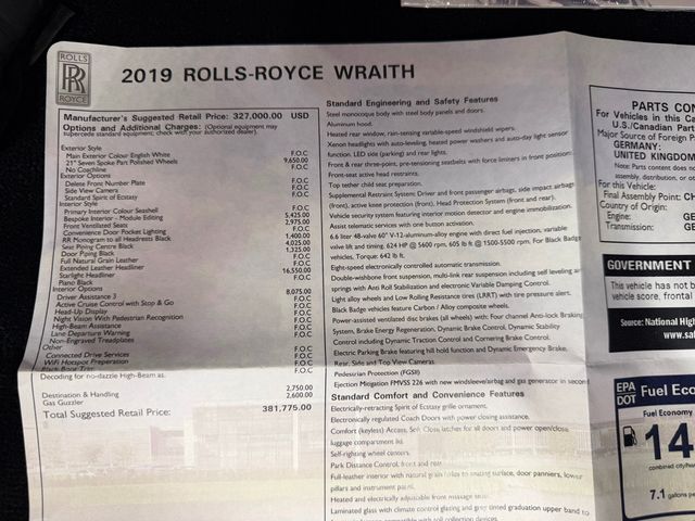 2019 Rolls-Royce Wraith Coupe - 22987194 - 90
