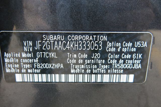 2019 Subaru Crosstrek 2.0i CVT - 22991508 - 35