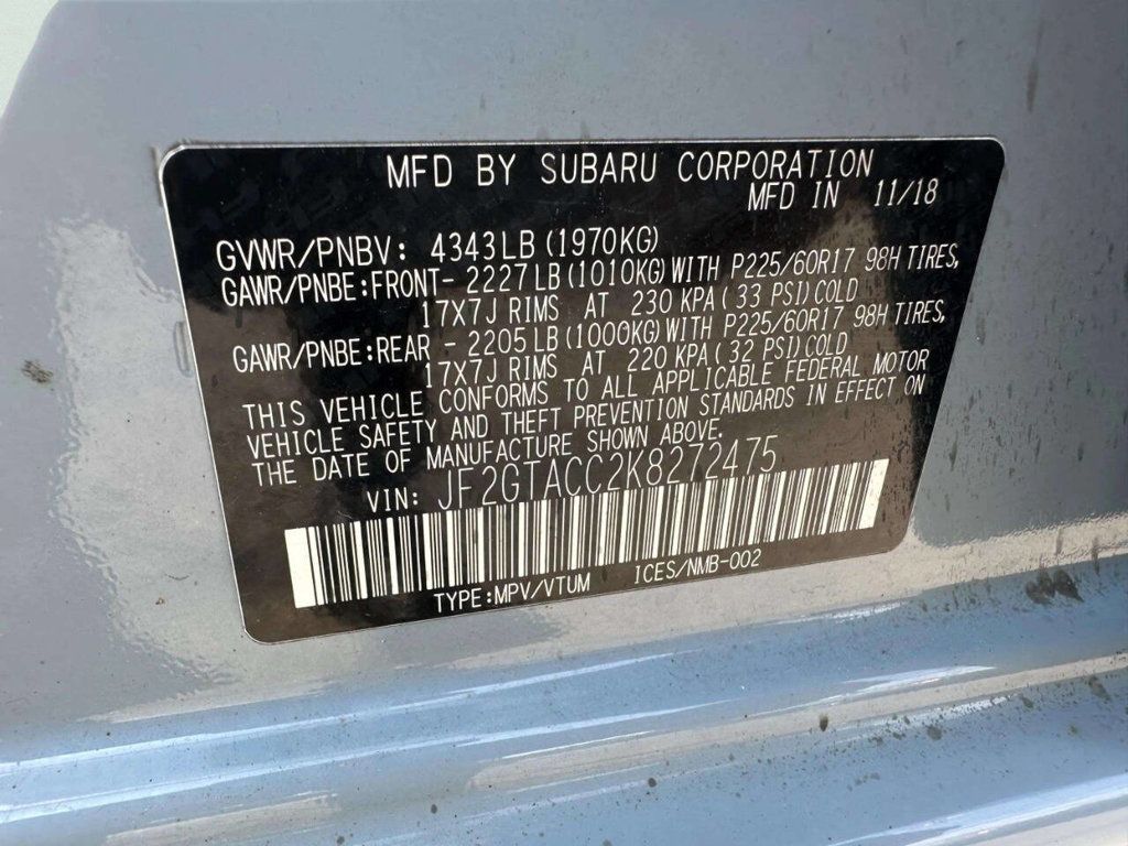 2019 Subaru Crosstrek 2.0i Premium CVT - 23046825 - 35