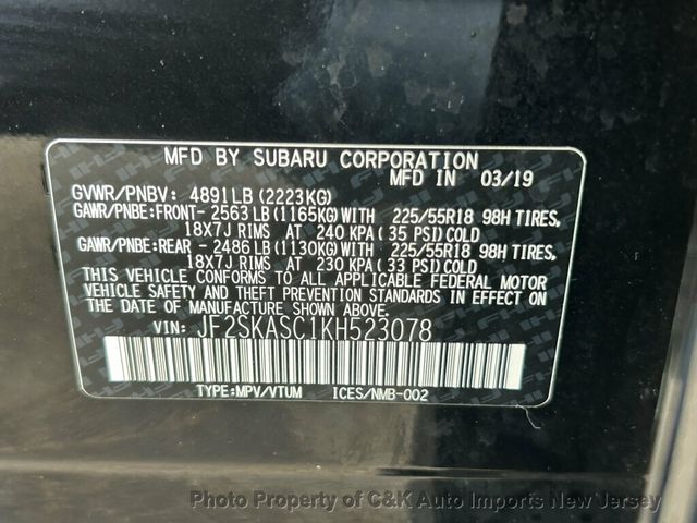 2019 Subaru Forester 2.5i Limited, PANORAMA ROOF,BLIND SPOT,LANE ASSIT - 23069700 - 59