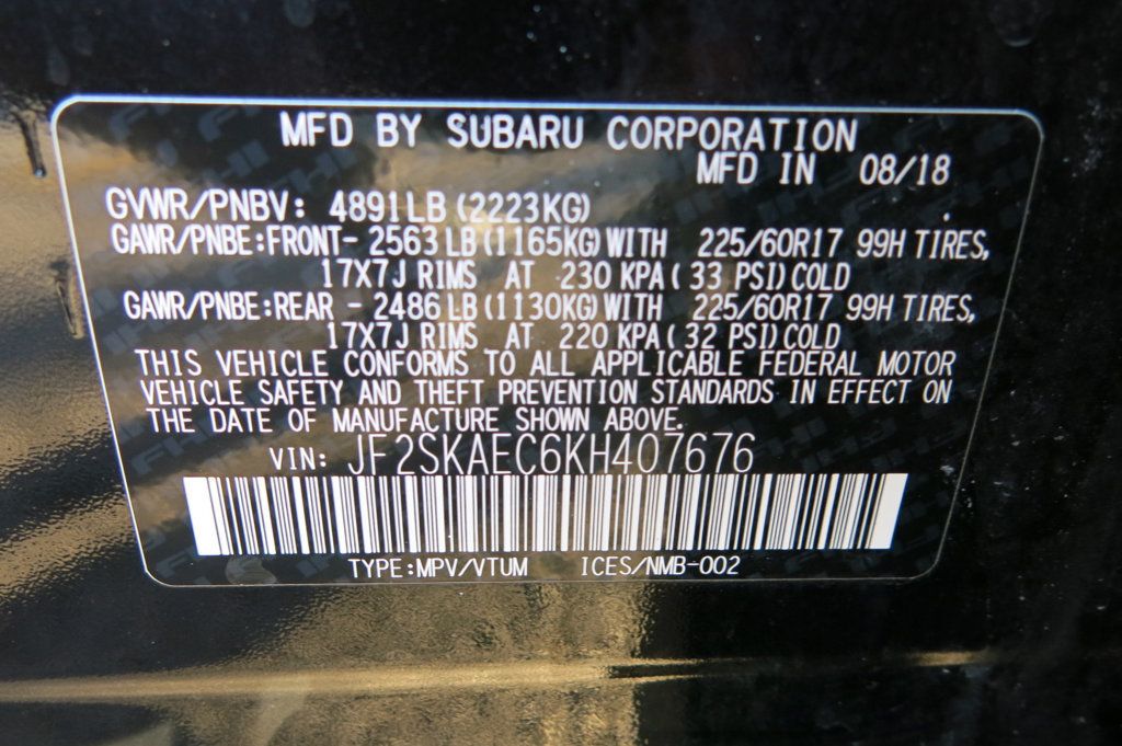 2019 Subaru Forester 2.5i Premium - 23093062 - 35