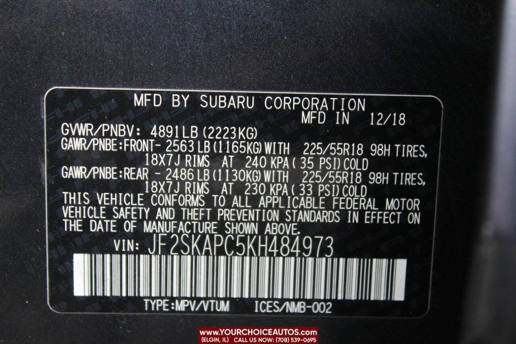 2019 Subaru Forester 2.5i Sport - 22860594 - 33