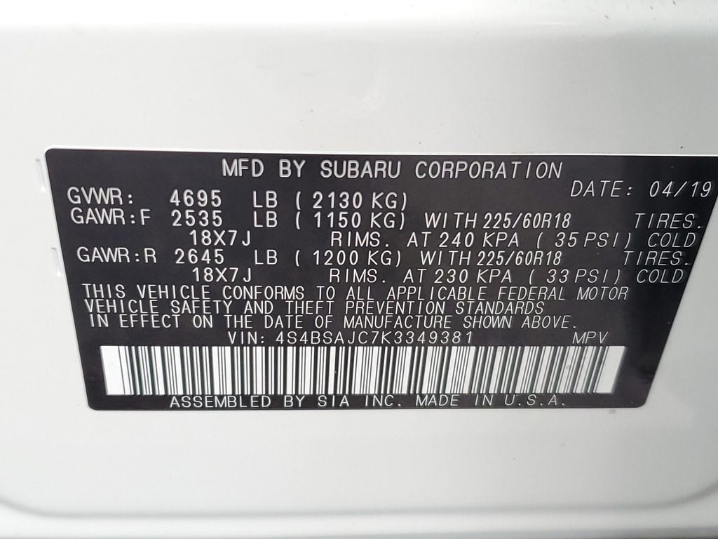 2019 Subaru Outback 2.5i Limited - 22240245 - 32