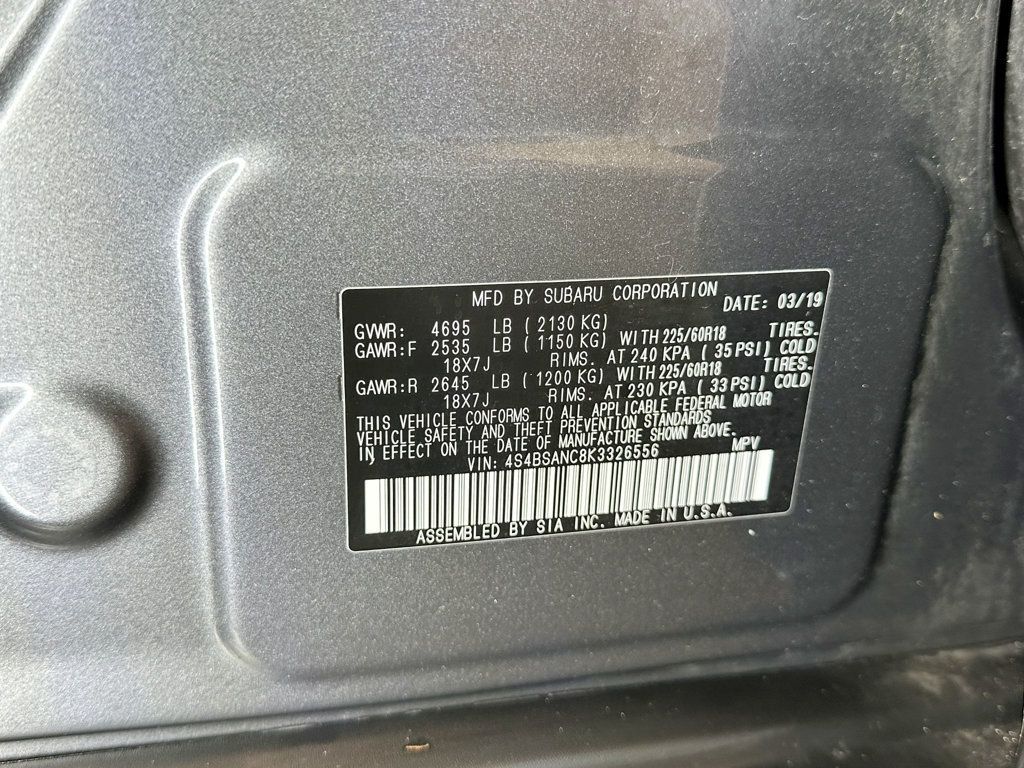 2019 Subaru Outback 2.5i Limited - 23039683 - 47