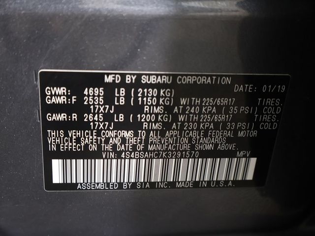 2019 Subaru Outback 2.5i Premium - 23064865 - 52