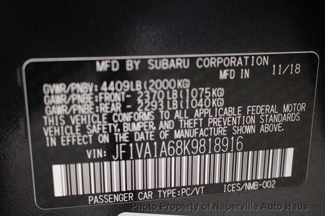 2019 Subaru WRX Manual - 23017882 - 39