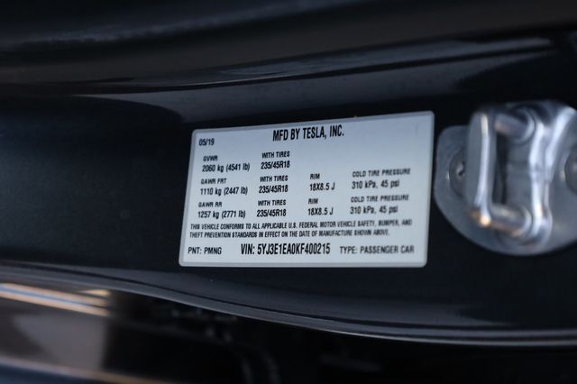 2019 Tesla Model 3  - 22939966 - 10
