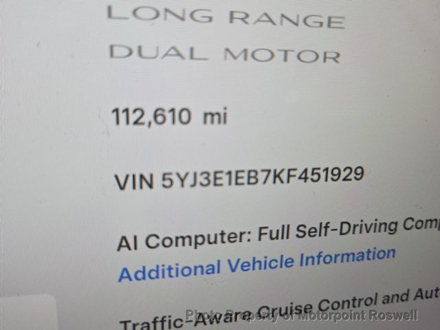 2019 Tesla Model 3 Long Range AWD - 23087196 - 2