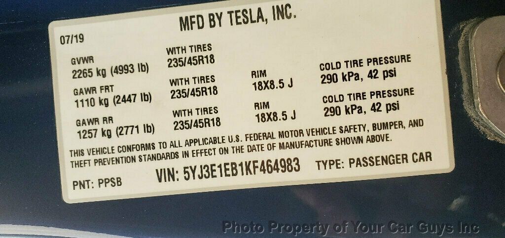 2019 Tesla Model 3 Long Range AWD Boost Plus Warranty 2027 - 22885264 - 32