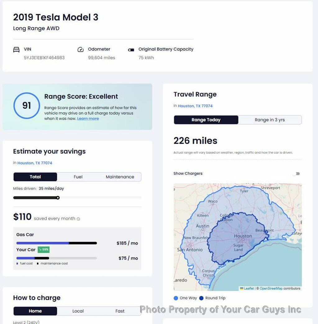 2019 Tesla Model 3 Long Range AWD Boost Plus Warranty 2027 - 22885264 - 33