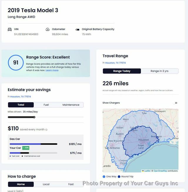 2019 Tesla Model 3 Long Range AWD Boost Plus Warranty 2027 - 22885264 - 33