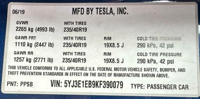 2019 Tesla Model 3 Long Range Battery AWD - 22297840 - 47