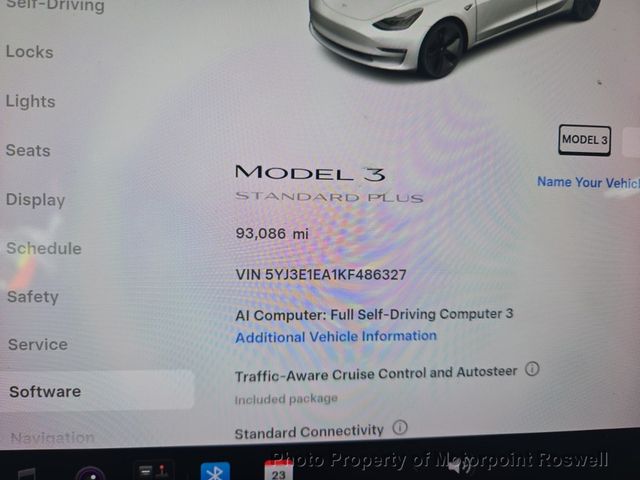 2019 Tesla Model 3 Standard Range Battery Plus RWD - 23100484 - 2