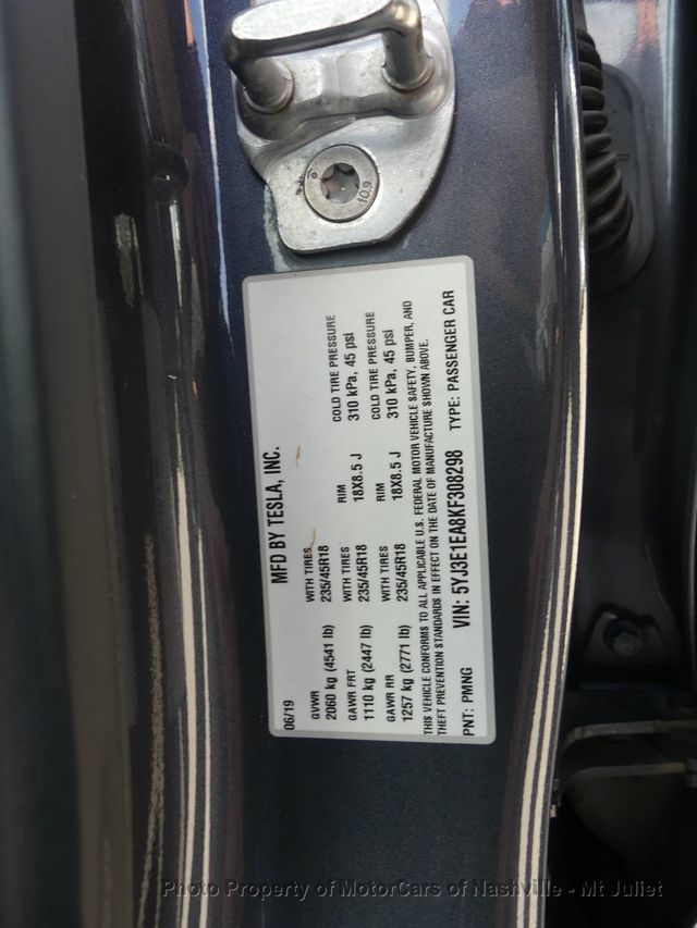 2019 Tesla Model 3 Standard Range Battery RWD - 23001265 - 42