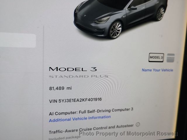 2019 Tesla Model 3 Standard Range Plus RWD - 23090407 - 2