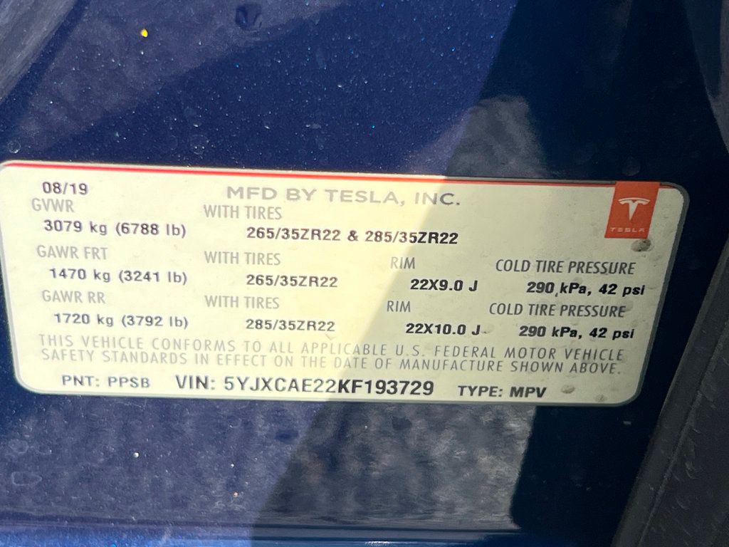 2019 Tesla Model X Long Range AWD - 22385808 - 41