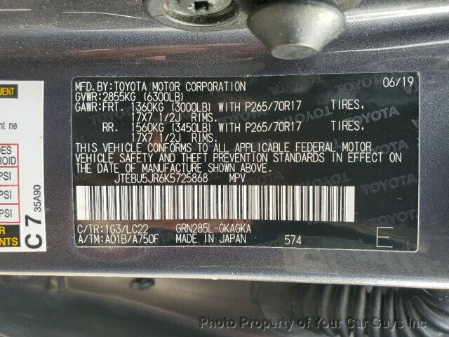 2019 Toyota 4Runner TRD Off Road Premium 4WD - 22959959 - 36