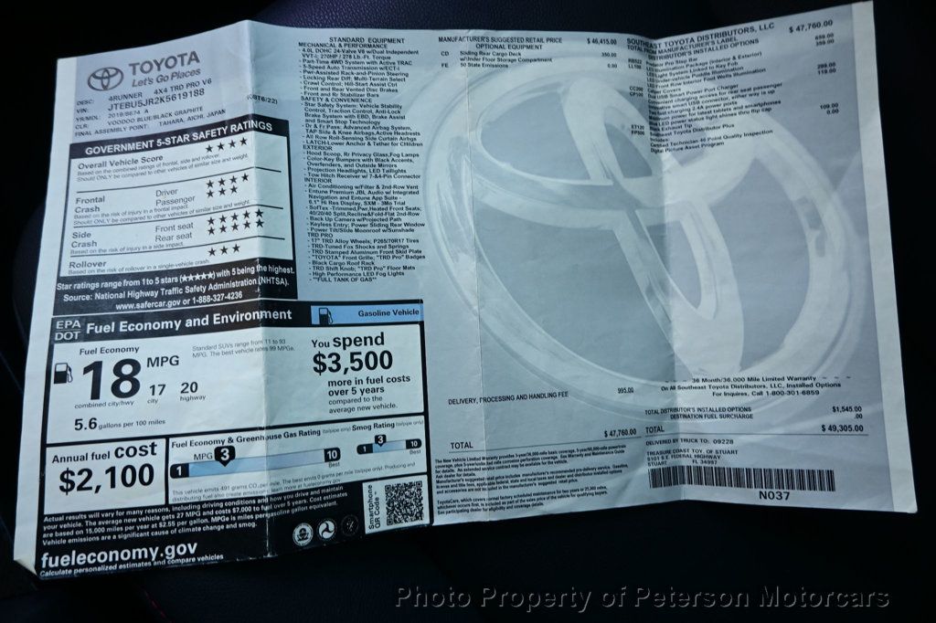 2019 Toyota 4Runner TRD Pro 4WD - 22949240 - 55