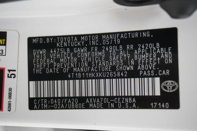 2019 Toyota Camry LE Automatic - 23007729 - 26