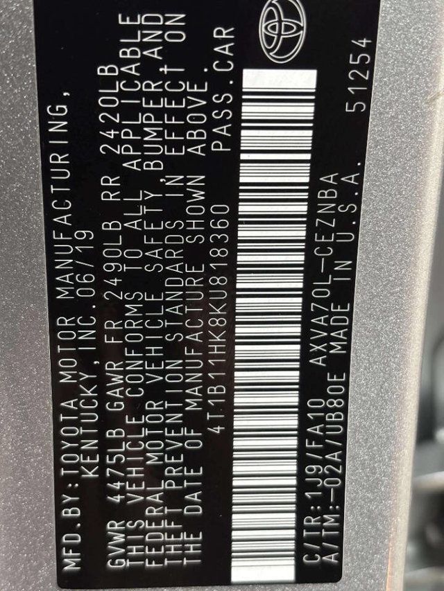 2019 Toyota Camry LE Automatic - 23020824 - 33