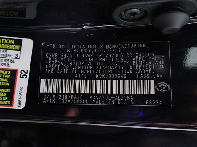 2019 Toyota Camry SE Automatic - 23029378 - 43