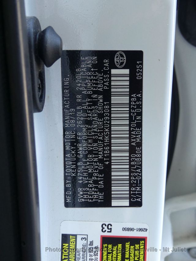 2019 Toyota Camry XSE Automatic - 23034721 - 46