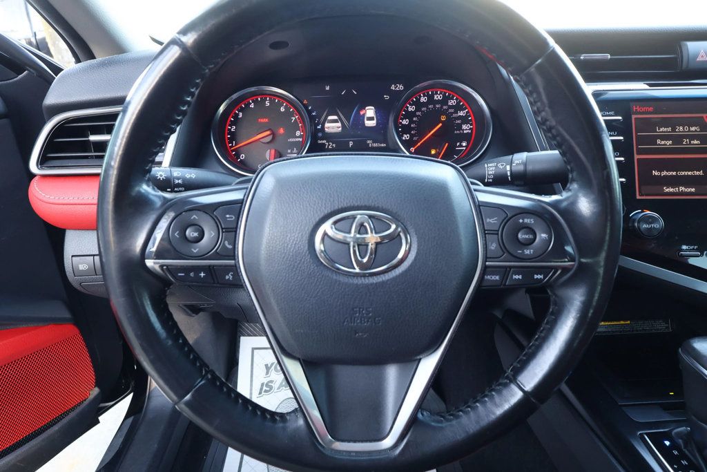 2019 Toyota Camry XSE TRIM, RED LEATHER SEATS, BLACKOUT WHEELS, BLUETOOTH, SPOILER - 22934292 - 14