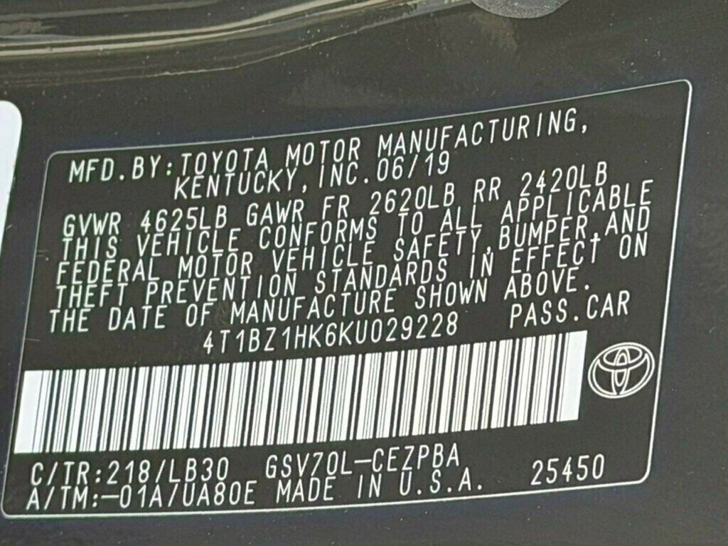 2019 Toyota Camry XSE V6 Automatic - 23025020 - 45