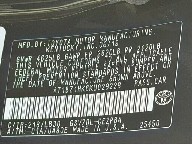 2019 Toyota Camry XSE V6 Automatic - 23025020 - 45