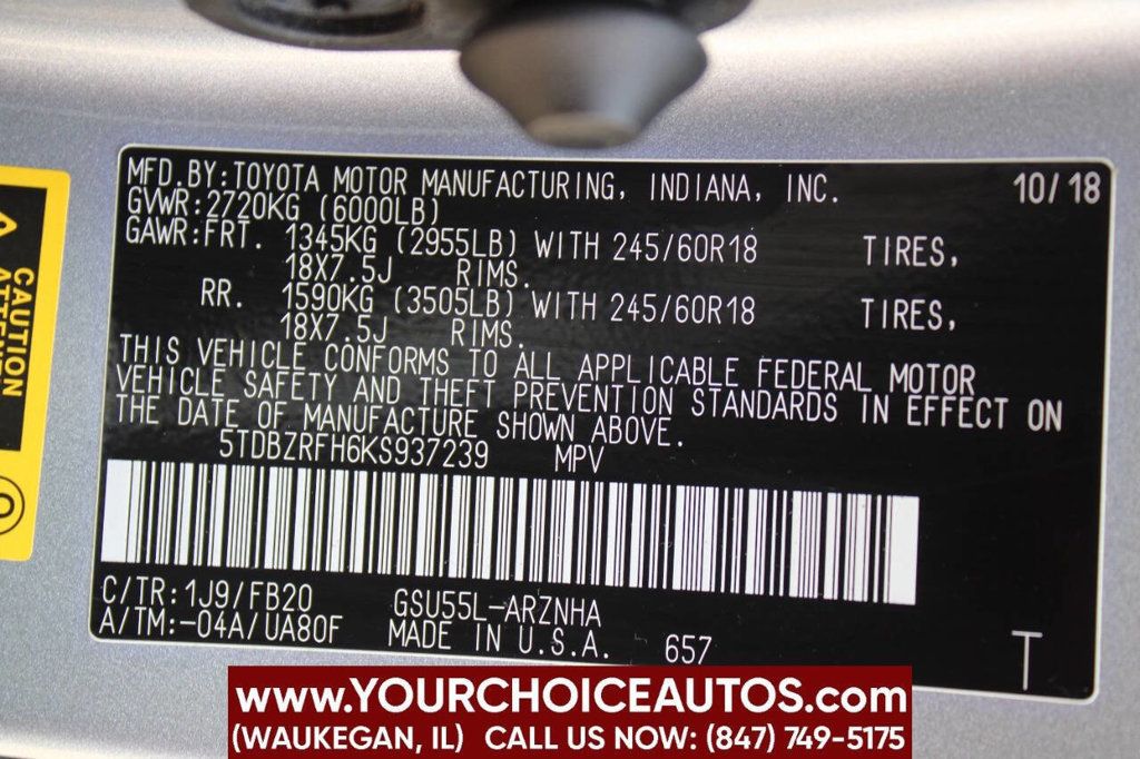 2019 Toyota Highlander LE AWD 4dr SUV - 22911203 - 33