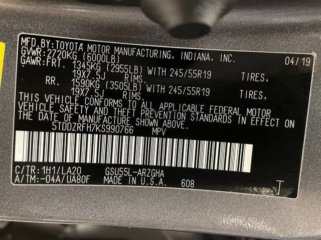 2019 Toyota Highlander Limited V6 AWD - 22996476 - 51