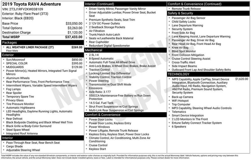 2019 Toyota RAV4 Adventure AWD - 23057108 - 5