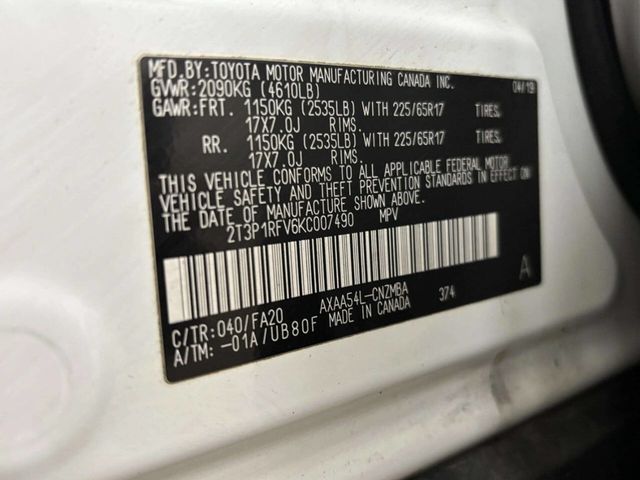 2019 Toyota RAV4 XLE AWD - 22967410 - 40