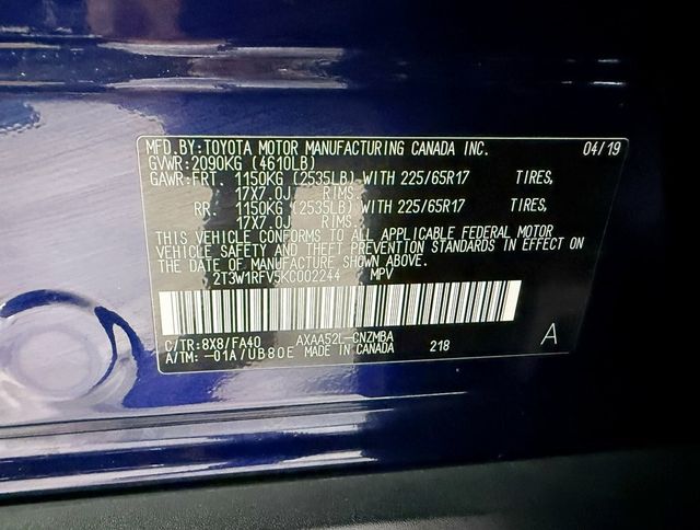 2019 Toyota RAV4 XLE FWD - 22942422 - 43