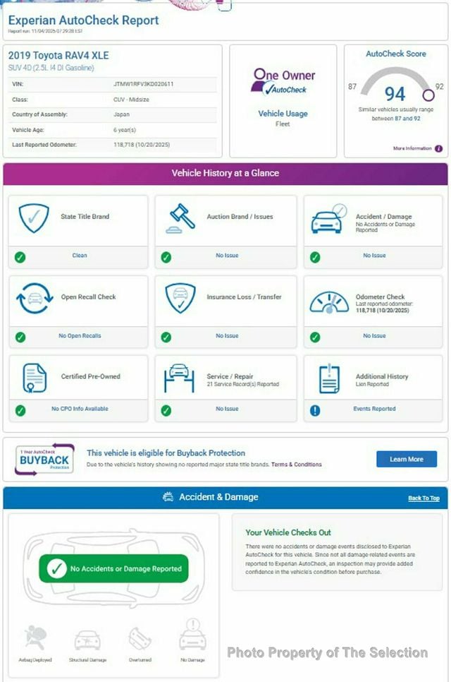 2019 Toyota RAV4 XLE FWD W/MOONROOF, APPLE CAR PLAY & BLINDSPOT - 22939862 - 7