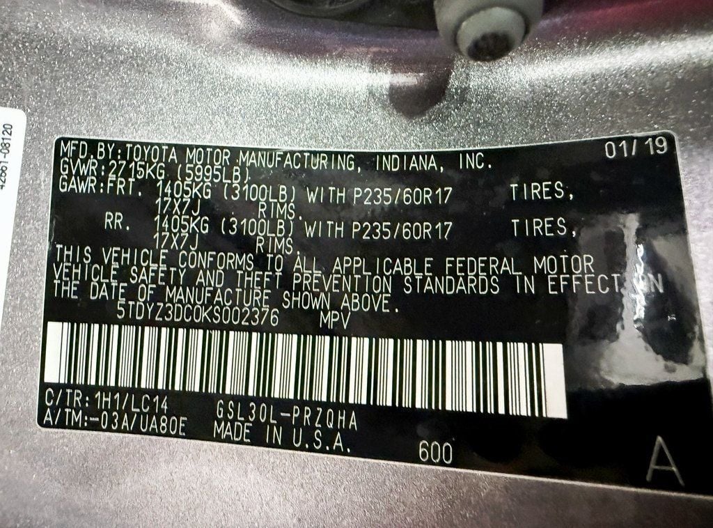 2019 Toyota Sienna XLE Automatic Access Seat FWD 7-Passenger - 22933029 - 38