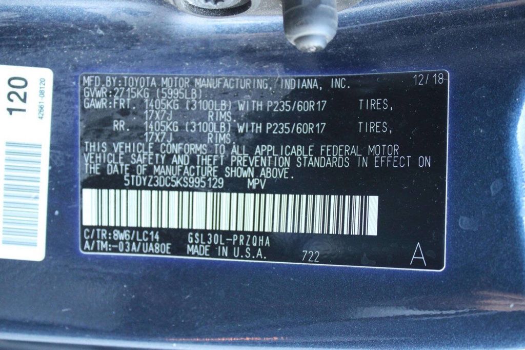 2019 Toyota Sienna XLE Automatic Access Seat FWD 7-Passenger - 22928607 - 26