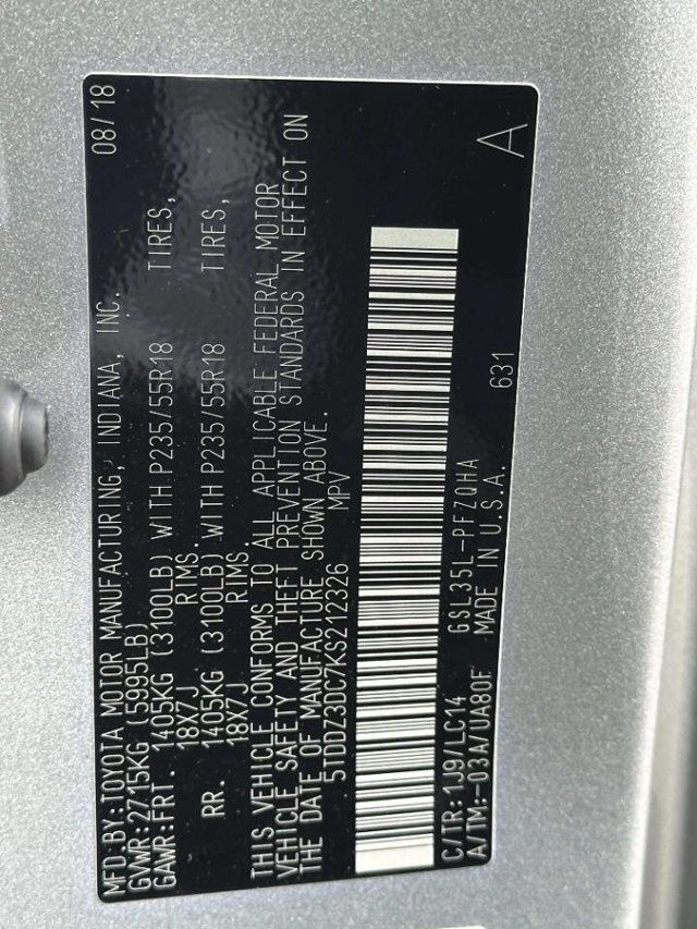 2019 Toyota Sienna XLE AWD 7-Passenger - 22965022 - 17