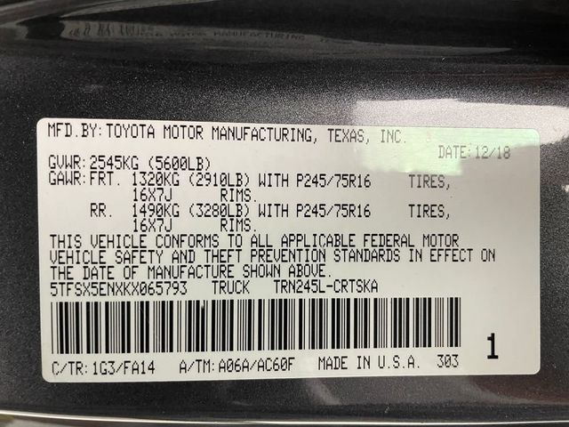 2019 Toyota Tacoma 4WD SR Access Cab 6' Bed I4 AT - 22911594 - 46