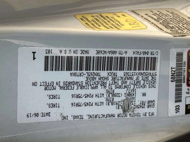 2019 Toyota Tacoma SR 4x2 4dr Access Cab 6.1 ft LB - 23012138 - 31