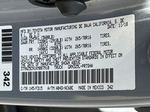 2019 Toyota Tacoma TRD Off-Road - 23045735 - 21