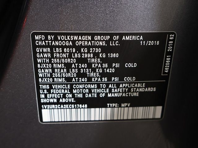 2019 Volkswagen Atlas 3.6L V6 SE w/Technology 4MOTION - 23044203 - 55