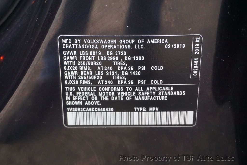 2019 Volkswagen Atlas 3.6L V6 SE w/Technology 4MOTION - 22967094 - 41