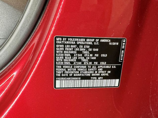 2019 Volkswagen Atlas 3.6L V6 SE w/Technology R-Line 4MOTION - 23042775 - 42