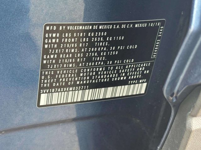 2019 Volkswagen Tiguan 2.0T S FWD - 22952516 - 27