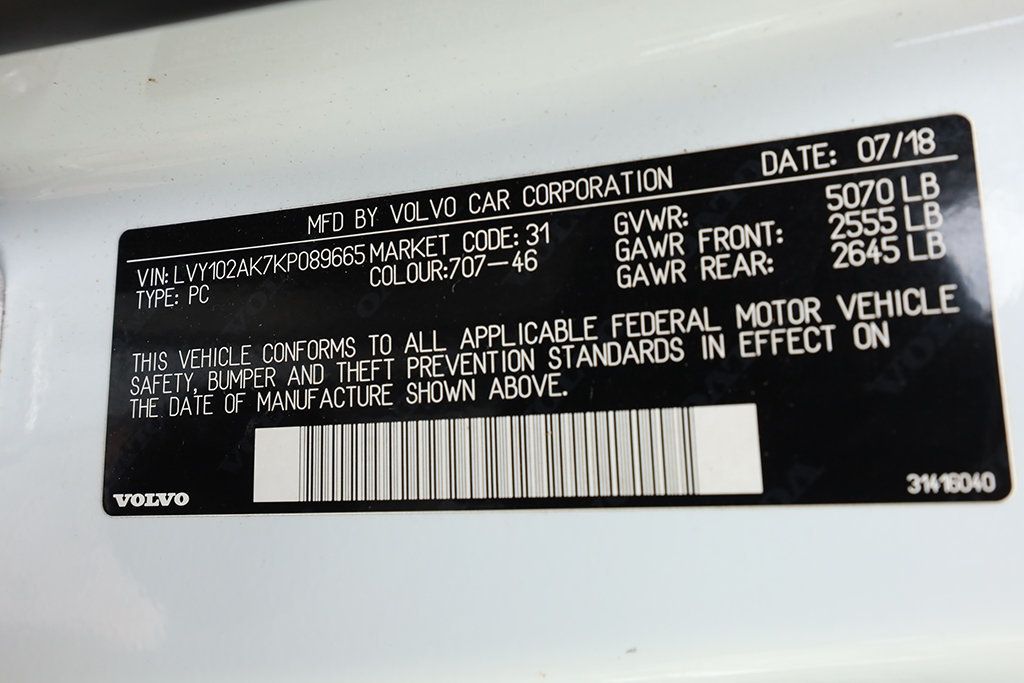 2019 Volvo S90 T5 FWD Momentum - 22972095 - 63