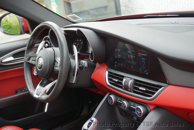 2020 Alfa Romeo Giulia Ti Sport AWD RED LEATHER CARPLAY REAR CAMERA PANO ROOF HOT SEATS - 23007104 - 21