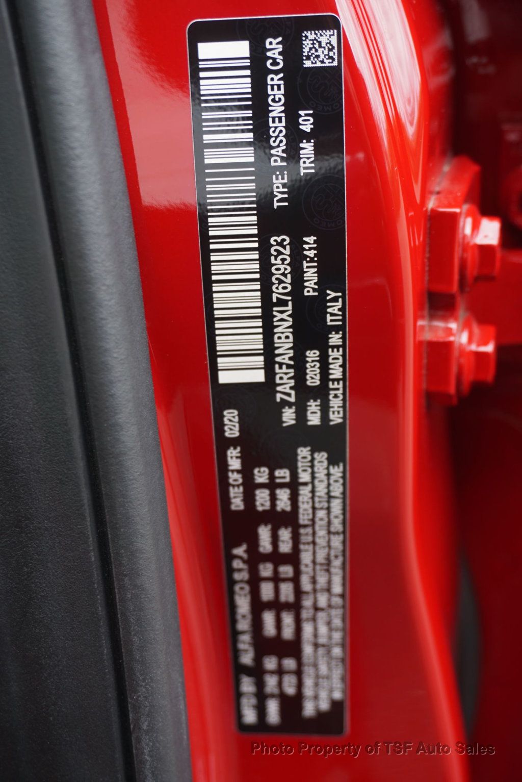 2020 Alfa Romeo Giulia Ti Sport AWD RED LEATHER CARPLAY REAR CAMERA PANO ROOF HOT SEATS - 23007104 - 57